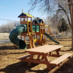 Outdoor playground at Childcare Center and daycare at New Beginnings